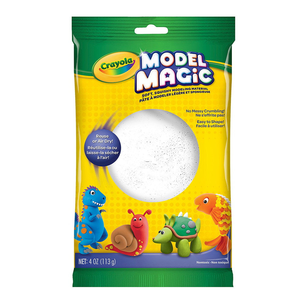 Crayola Model Magic White, Modeling Clay Alternative, At Home Crafts for Kids, 4 oz, Model Number: 57-4401